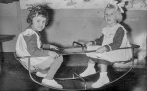 Irena Wesolowska and Krystyna Oleszkiewicz at the nursery school