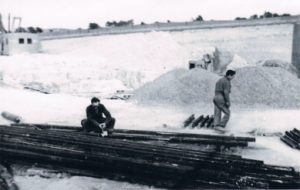 Marian Sokolowski working at the cement works