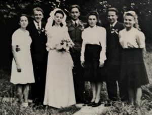Wedding of Eugenia Dziadura and Kazimierz Buczak, September 1948