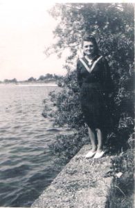 Zofia Buczak by one of the reservoirs